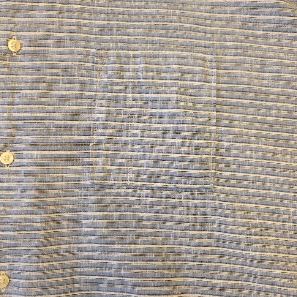 Barbour Men's 2XL Blue Striped Short Sleeve Button Down Shirt Regular Fit - Picture 4 of 16